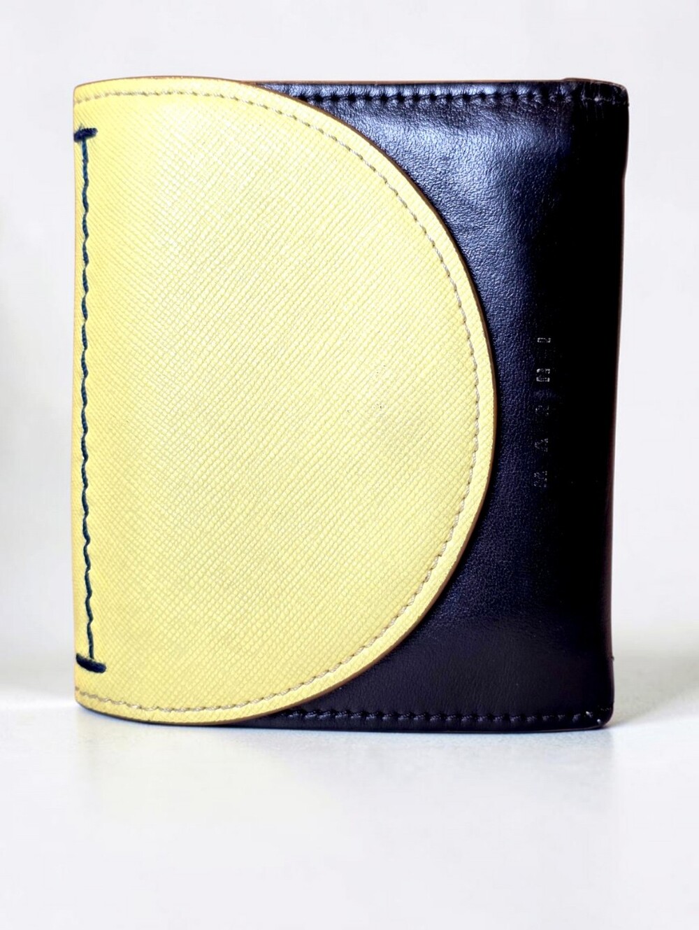 MARNI Yellow & Black Leather Wallet Compact